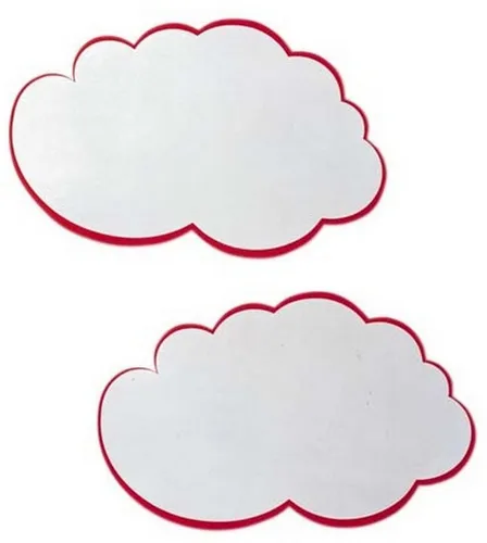 FRANKEN selbstklebende Moderationskarten Wolke - 100 x 60 mm, 20 Stück, ideal für Schulungen und Meetings, umweltfreundlich aus 100% Altpapier