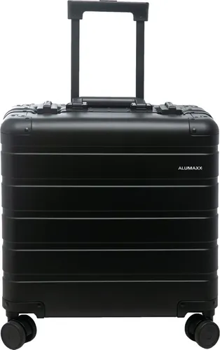 ALUMAXX Reise-Trolley GRAVITY Aluminium schwarz - Koffer mit praktischer Innenaufteilung und Zahlenschloss für Sicherheit, ideal für Dienstreisen und Wochenendtrips.