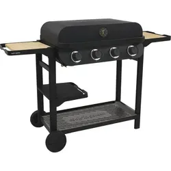 Gasgrill auf beinen 4 brenner 10 kw Cook'in garden AM084T - Schwarz