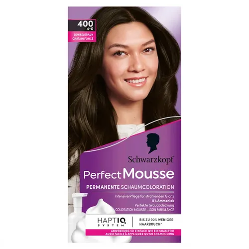 Perfect Mousse Haarfarbe Dunkelbraun 4-0/400 – Der cremige Schaum für intensive, langanhaltende Farbresultate