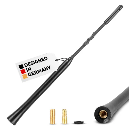 alca® Dachantenne Spiral 23 cm universal Radio AM FM DAB+ schwarz + M5 M6 Adapt