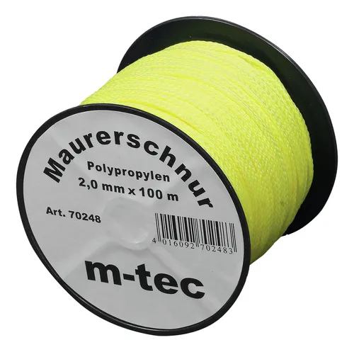 Profibau Lot-Maurerschnur 2 mm gelb-fluorizierend, 100m Rolle - 70248