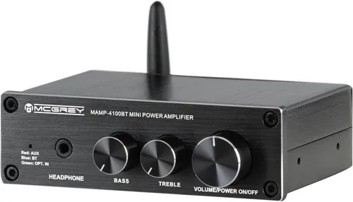 McGrey MAMP-4100BT Mini-Hifi-Verstärker - 100 Watt Leistung, kompakt mit Bluetooth und 2-Band-Klangregelung für vielseitige Anwendungen