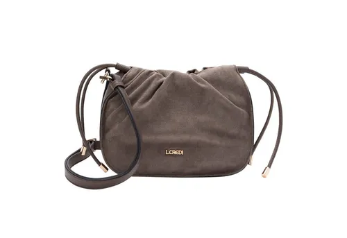 L.CREDI Pheline Umhängetasche 23cm (dark taupe) - Elegante Umhängetasche für Damen in dark taupe. Praktisch mit einem Hauptfach und stilvollem Zugbandverschluss. Ideal für den täglichen Einsatz und perfekt für unterwegs.