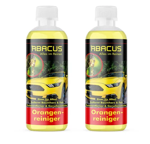 ABACUS Orangenreiniger Orange Reiniger Fleckenentferner Fettlöser Allzweckreiniger (Super Fettlöser, [- Geruchsvernichter Extrem Kraftvoll)