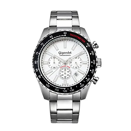 Gigandet Chrono King G28-002 Herrenuhr - Armbanduhren für Herren mit präzisem Chronographen-Uhrwerk, robustem Edelstahlgehäuse und kratzfestem Mineralglas für höchste Ansprüche.