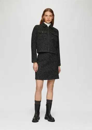 Kurzer Bouclé-Rock schwarz 38 von s.Oliver