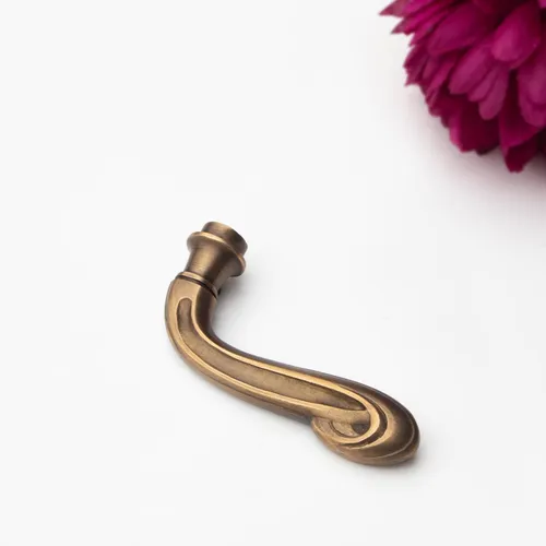 Türklinke, einzeln, Jugendstil | Messing patiniert in gold von Antikas