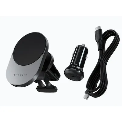 SATECHI Qi2 Kabelloses Autoladegerät - Kfz-Handyladegerät mit 15W Schnellladung, ideal für iPhone 12-16 Serien, bietet sichere Halterung und freihändiges Ansehen während der Fahrt.