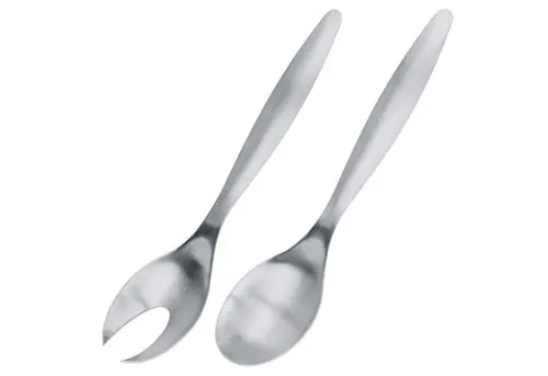 Metaltex 251332010 Salatbesteck 26cm aus Edelstahl, matt Silber, 26 x 4 x 4 cm