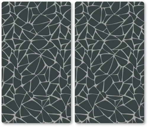 KESPER® Schneide- und Abdeckplatte Herdabdeckplatte, Motiv: Mosaik, ESG-Sicherheitsglas, (Set, 2 tlg), zum Schneiden und Abdecken