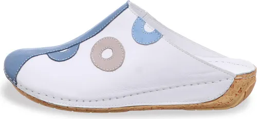 Gemini Damen Pantolette Leder Clog Sabot 336062-02, Größe:41 EU, Weiß - Bequeme Damen Sandalen aus hochwertigem Leder mit rutschfester PU-Sohle und 3 cm Keilabsatz für optimalen Komfort und Stil im Alltag.