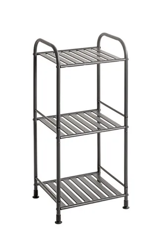 Regal 59823 mit 3 Ablagen in Anthrazit, Metall, 33x78x28cm - Das Regal 59823 überzeugt mit modernem Design und stabilen Ablagen aus pulverbeschichtetem Metall. Ideal für Bücher und Dekoration – passt perfekt in jedes Zimmer und ist leicht montierbar.