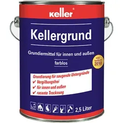 Keller Isoliergrund 581 HS 750ml - Hochwertige Isoliergrundierung - Grundierungen, ideal zum Versiegeln von Untergründen und Verhindern von Fleckenbildung, sorgt für eine optimale Haftung der nachfolgenden Farbschichten.