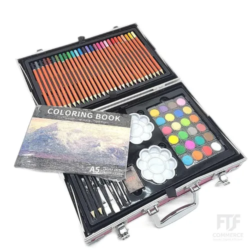 KINSPORY Malkoffer Kinder - 139 Stück Malset für kreative Kids - Mal- & Zeichenzubehör für Kinder, umfangreiches Set mit 139 Teilen, ideal für kreative Entfaltung und Kunstkurse, perfekt als Geschenk für Kinder ab 4 Jahren.