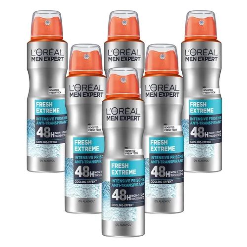 L'Oréal Men Expert Fresh Extreme Deospray Cooling Effekt 48H 6 x 150 ml