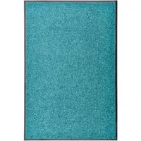 vidaXL Fußmatte Waschbar Cyan 60x90 cm in türkis von vidaXL