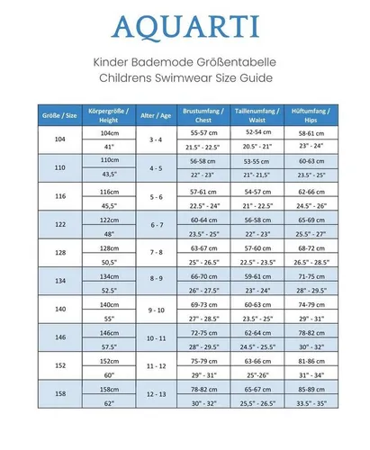 Aquarti Badehose Aquarti Jungen Badehose Gestreift mit Motiven