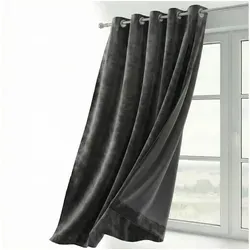 Beautex Verdunkelungsvorhang Samt Ösen Gardine Velvet in grau von Beautex