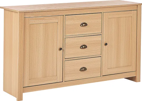BELIANI Sideboard in heller Holzoptik