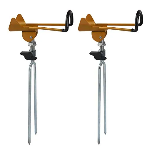 Angelrute Halter 2 Stück TIMESETL Rutenhalter Angelrutenhalter Stellfischrutenhalter Edelstahl Universal Rutenständer Angeln Tragbarer 360° Verstellbar Angelrute Ruten Halterung für Bankangeln