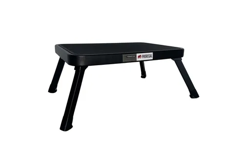 PROREGAL® Tritthocker klappbar Kunststoff -Trittfläche 18x48x31cm Traglast 150kg Schwarz