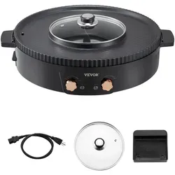 VEVOR Hot Pot mit Grill 1800W – 2 in 1 BBQ Erlebnis
