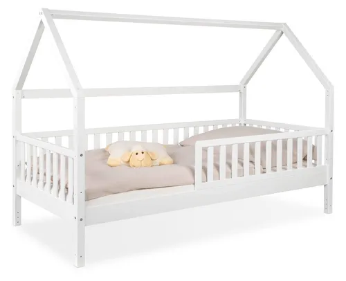 Ehrenkind Hausbett aus massiver Buche – höhenverstellbar und nachhaltig - Kinderzimmermöbel aus FSC® zertifiziertem Buchenholz, ideal für wachsende Kinder mit praktischem Stauraum durch Bettkasten und Schubladen.