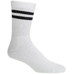FussFreunde Sportsocken 6 Paar Unisex Sportsocken Crew Socks für Damen & Herren Vollfrotteefuß weiß 39-42