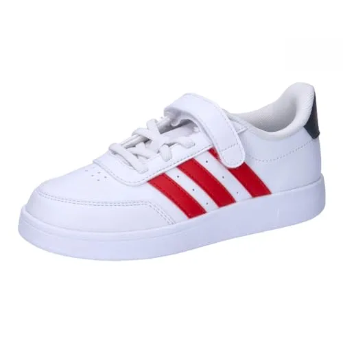 adidas Unisex Kinder BREAKNET 2.0 Shoes Children, Cloud White/Better Scarlet/Carbon, 28 1/2 EU