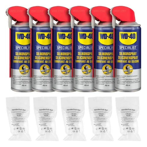 BIGPACK 6 x WD-40 SPECIALIST® Silikonspray, schmiert und schützt, 400 ml/Dose