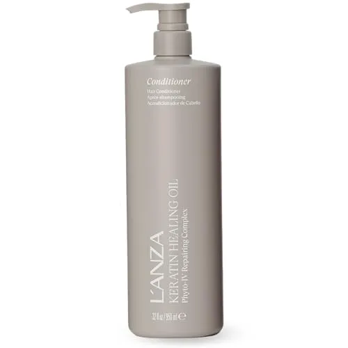 L'ANZA Keratin Heilöl Glänzender Conditioner für Geschädigtes Haar (950 ml), Nährt, Repariert, Glanz & Stärke für ein Seidiges Aussehen, Sulfatfrei, Parabenfrei, Glutenfrei, Haar Pflegespülung