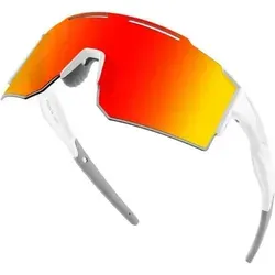 Fahrradbrille UV400 mit Wechselgläsern - OULIQI Sportbrille UV-Orange-1lense - Die OULIQI Fahrradbrille UV400 mit Wechselgläsern vereint Leichtigkeit und Funktionalität. Mit nur 26 g und optimalem UV-Schutz bist du für jedes Abenteuer bestens gerüstet. Ideal für alle Outdoor-Sportarten!