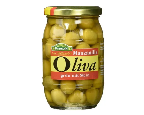 Feinkost Dittmann Gemüsekonserve, Feinkost Dittmann Manzanilla Gourmet Oliven grün mit Stein 300g