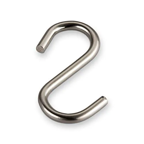 Stück SO-TECH® S-Haken für Küchenreling und Reling mit 16 mm Rohrdurchmesser Edelstahl-Optik 5