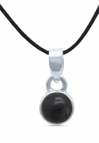 mantraroma Kettenanhänger Onyx aus 925 Silber - Eleganter Damenanhänger aus 925 Sterlingsilber mit einzigartigem Onyx-Edelstein, der jeden Look stilvoll akzentuiert. Ideal als Geschenk für besondere Anlässe.