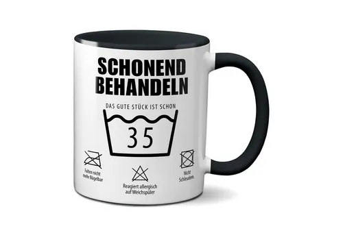 TASSENKING Tasse, Schonend behandeln. Das gute Stück ist schon 35. - schwarz