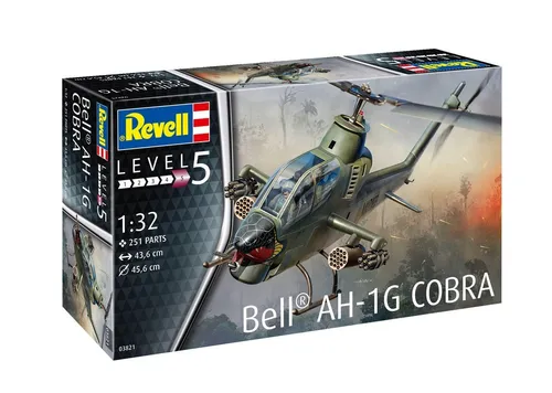 Revell Modellbausatz AH-1G Cobra - Detailgetreue Nachbildung im Maßstab 1:32, 226 Teile für erfahrene Modellbauer und Einsteiger, ideales Geschenk für Militärfahrzeug-Sammler