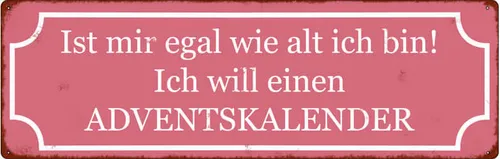 Produktbild Shabby Chic Metallspruchschild Adventskalender Alter