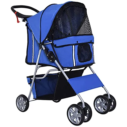 PawHut Hundewagen Hundebuggy für Hunde – Blau