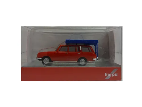 Herpa 420549 Wartburg 353 Tourist mit Dachzelt im Fahrzustand 1:87 Neu