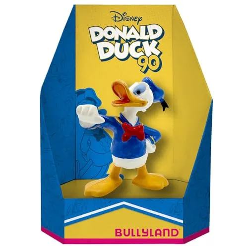 Bullyland 15089-90 Jahre Donald Duck Spielfigur, ca. 6,4 cm groß, detailgetreu, PVC-frei, als kleines Geschenk für Kinder ab 3 Jahren