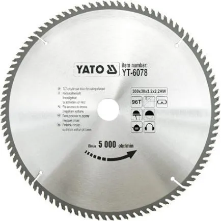 Yato TCT BLADE FOR WOOD 300X96TX30 MM (YT-6078) von YATO