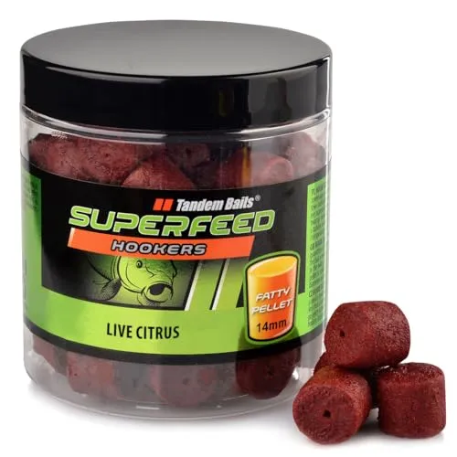Tandem Baits Karpfen Futter Angelfutter Haken Pellets SuperFeed Hook Fatty Pellet 14 mm 150 g Live Citrus