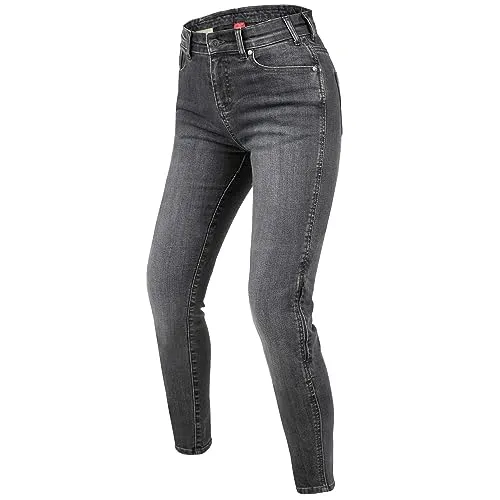 Rebelhorn Classic 3 Slim Fit Damen Motorrad Jeans, Größe 26 32 - Moderne Damen Motorrad Jeans mit Level 2 Knie- und Level 1 Hüftprotektoren für optimalen Schutz. Elastan-Stretch sorgt für Bewegungsfreiheit, während abriebfeste Aramidfaser-Panels die Sicherheit erhöhen.