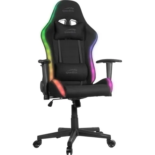 Speedlink REGYS RGB Gaming Stuhl - Ergonomischer PC Gaming Stuhl mit 300 RGB Beleuchtungsmodi, Fernbedienung und bis zu 140kg Tragfähigkeit, ideal für lange Gaming-Sessions.