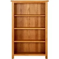 vidaXL Eichenholz Massiv Bücherregal 4 Fächer - Bücherregal aus massivem Eichenholz, robust und langlebig, ideal für Wohnzimmer oder Büro mit rustikalem Charme und viel Stauraum für Bücher und Deko.