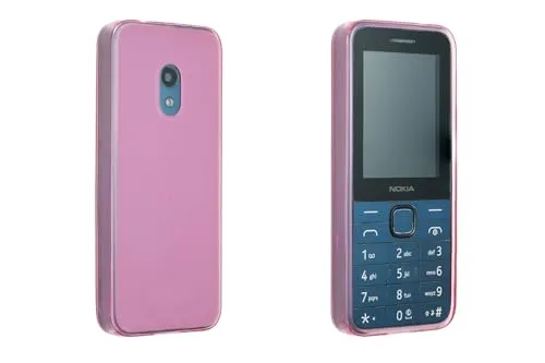caseroxx Schutzhülle für Nokia 225 4G (2024) in pink – Flexibles TPU-Case aus stoßfestem Gummi, passgenaue Handy-Tasche mit Kantenschutz & rutschfestem Grip