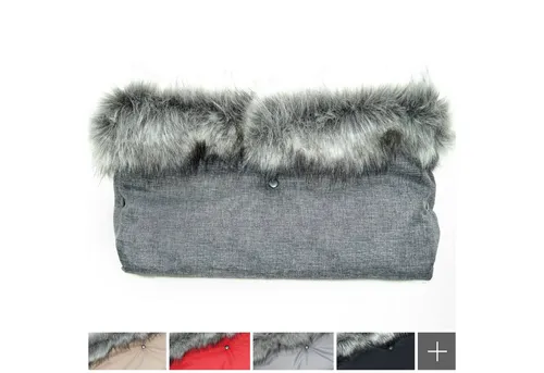 Baby-Joy Kinderwagen-Handwärmer Luxus Muff mit Kunstfell