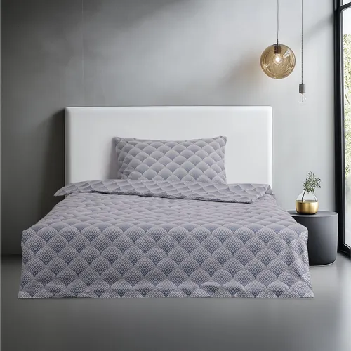 Bettwäsche Set - Baumwolle - Bettwäsche-Sets - Bettbezug 135 x 200 - Blau/weiß